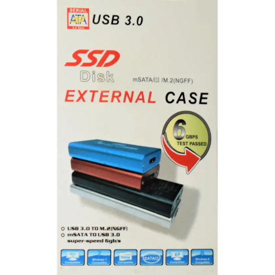 NP Tech SDD DISK EXTERNAL CASE USB 3.0 M.2 2.5 inch